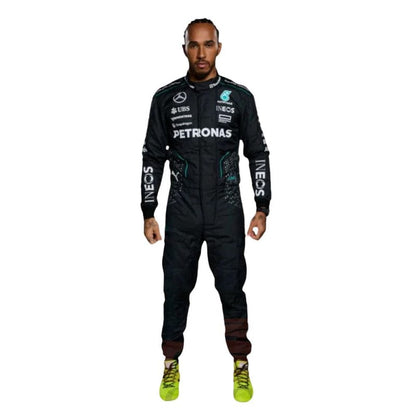 F1 racing costume Lewis Hamilton 2024
