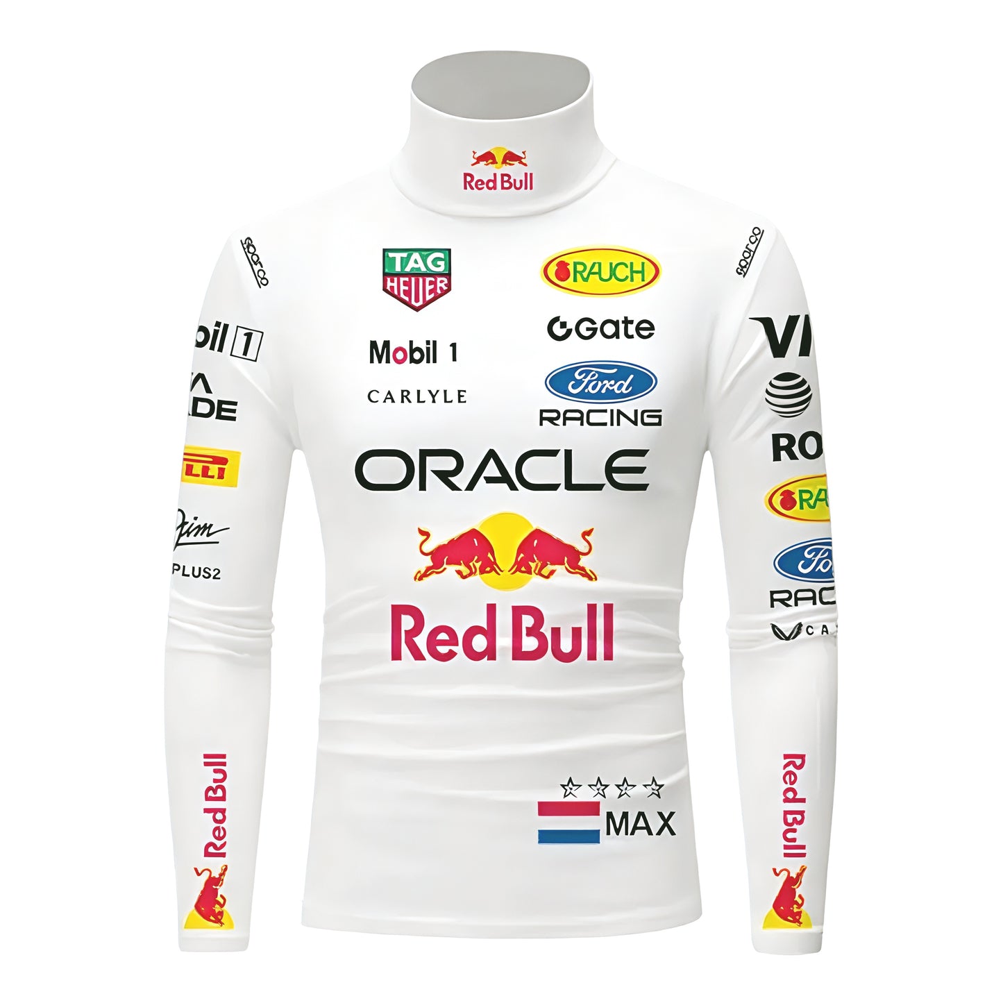 Max Verstappen white Red Bull F1 Compression Shirt