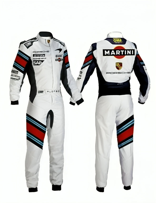 Martini Racing x Porsche White Karting Suit – OMP Edition